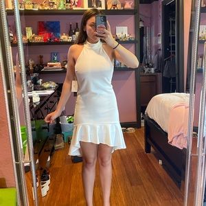 Halston white dress